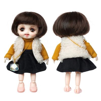 China MODEL TOY 6 Inch Dolls Toys Short Hair BJD Makeup Doll Fashion Movable Jointed Jointed Dolls For Girls for sale