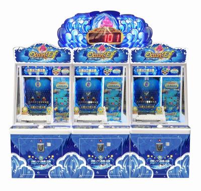 China Pusher Ocean Elf Ball Pusher Redemption Game Machine Visual Coin Operated Pearl Fisher Ball Pusher for sale