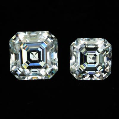 China Fire fancy Moissanite color play or asscher cut good cquality moissanite diamond for sale