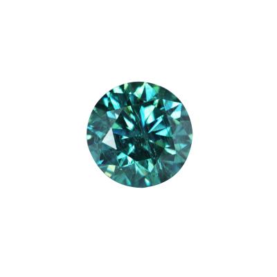 China Fire color play or wholesale price round cut 5mm shiny green moissanite stone for sale