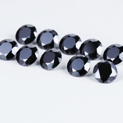 China Factory Supply Color or Synthetic 2021 Game Loose Diamond Round Shaped Black Diamond for sale