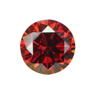 China Color Game Or Fire Makers Supply Gems Stones Red Moissanite Round Shape For Women for sale