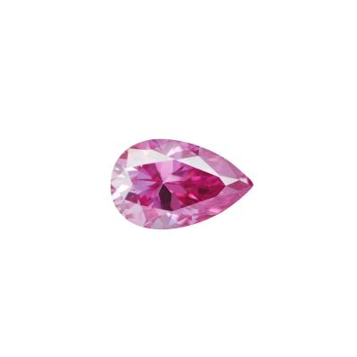 China Game Or Fire Color Teamore Gems Pear Shape Diamond 2 Carat 6x8mm Loose Gemstone Vvs1 Fancy Pink Moissanite Diamond Price for sale