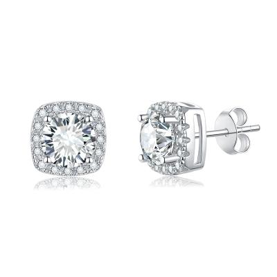 China Fashion Jewelry 2021 Fashion Jewelry 925silver OEC DEF White Gold Color vvs Moissanite Earring for sale