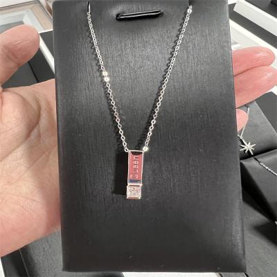 China Customized CLASSIC Ladies Moissanite Diamond Pendant Necklace Set Silver Bridal Jewelry for sale