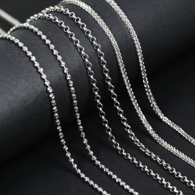 China Simple Fashion 9K 10K 14K 18K Gold CLASSIC Pure Box Chain Jewelry Wedding Men and Women Necklace for sale