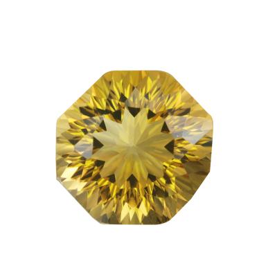 China Color Set or 100 Fire Rough Stone Wuzhou 8mm Faceted High Quality Machine Cut CZ To Like Natural Yellow Crystal Bulk for sale