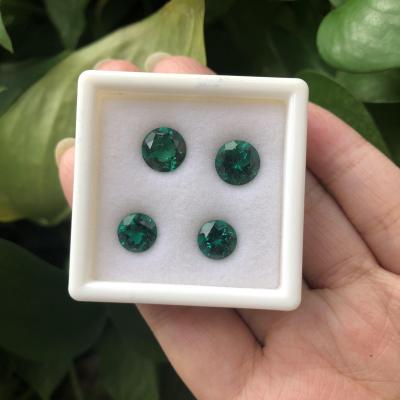 China Color Set Or Loose Gemstone 0.9-3mm Emerald Stone Price Synthetic Green Nano Fire High Temperature Resistance for sale