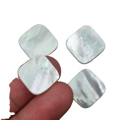 China High quality square natural pearly slice shell white game or fire color 10mm for sale