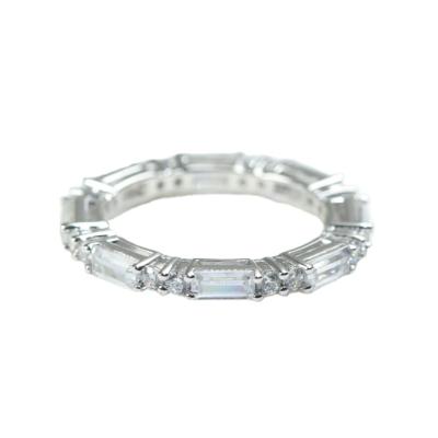 China CLASSIC 18k White Gold Create A Round Lab Planting Royal Grc Certificate Gemstones Diamond Row Ring for sale