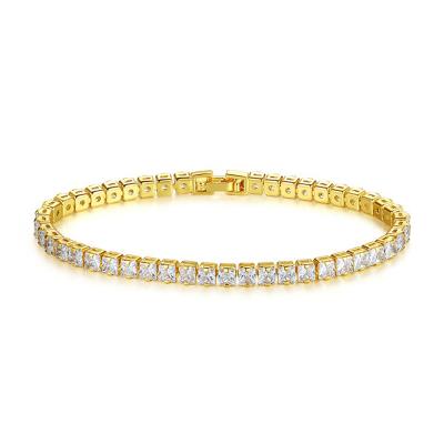 China CLASSIC tennis bracelet 18k moissanite diamond jewelry birthday gift for sale