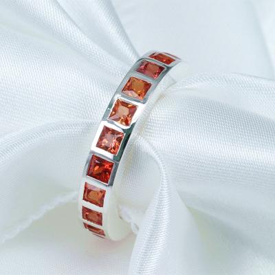 China CLASSIC fashion popular orange diamond moissanite ring for sale