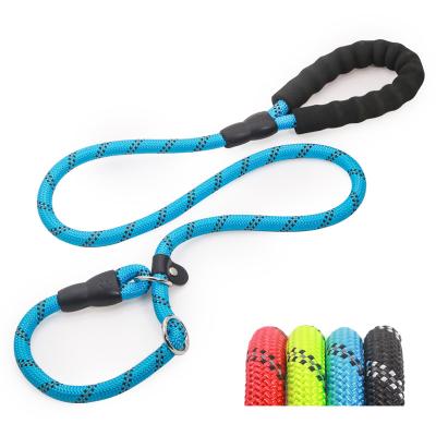 China Custom Factory Directly Wholesale Pet Products 1.5M Soft Adjustable Nylon Military Heavy Duty Pet Collar And Leash Training Rope for sale