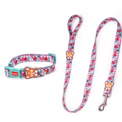 China 2022 New Design Hot Viable Fashion Charm Colorful Pet Leash Amazon Pet Collar Pet Vest Harness Set for sale