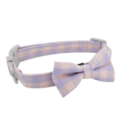 China Viable Cozy Cotton Bowknot Supplies Accessories Cotton Cat Collar Colorful Cute Summer Cat Collar for sale