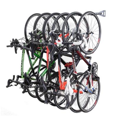 China Eco - Friendly Wall Mounted Bicycle Storage Rack Rack For 6 Bike for sale