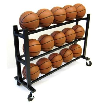 China Portable Sporting Goods Basketball Soccer Ball Display Rack Cart Sports Display Racks for sale