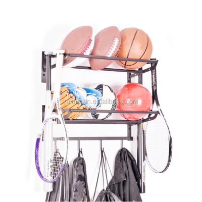 China Golf Organizer Sports Equipment Storage Display Rack for Basketball/Soccer/Badminton/Baseball Golf Balls for sale