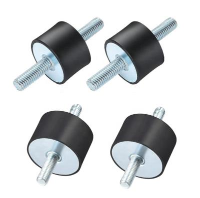 China Easy to install Vibration Mounts M6 Rubber Isolator Mounts 25*25mm Shock Absorbers with Double Stud 1.00