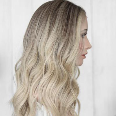 China Ash Blonde Wavy Cuticle Virgin Remy Silky Straight Luxury Mongolian Hair Wigs Haley Lace Top Wig Jewish Stock Wave Kosher Lace Wig for sale