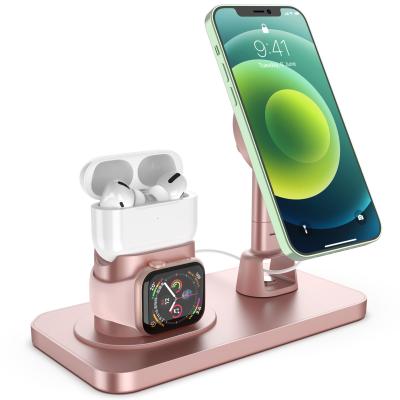 China Amazon Hot Selling Smart Watch Multi Function 3 in 1 Mobile Charging Stand for Apple Watch Organization Charging Station for sale