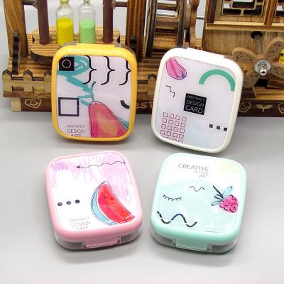 China Contact Lens Case Cute Contact Lens Case Cosmetic Case Epoxy Contact Lens Mate Case for sale