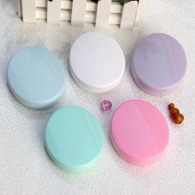 China Contract Lenses Logo Solid Color Contact Lens Storage Customized Oval Case loGssy for sale