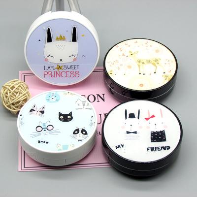 China Compact Lenses Storage Round Companion Box Portable Cartoon Box Animal Contact Glass Case for sale