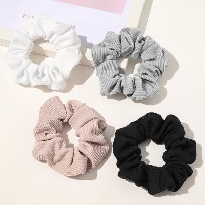 China High-grade autumn and winter hair decoration hair ties and scrunchies barred large simple and flexible hair ponytail velvet hair ring accessory for sale