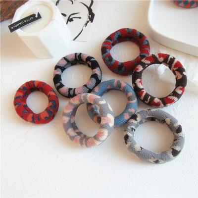 China Fashionable Wide Custom Colorful Print Top Soft Single Elastic Rope Rings Black Seamless Nylon Hair Tie Elastic Hair Bands Accessories for sale