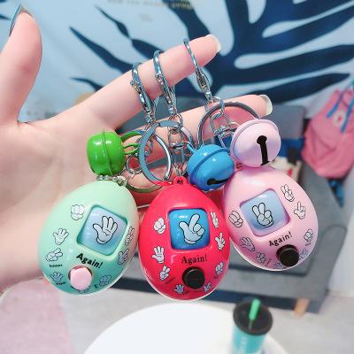 China Portable Creative Rock Hand Scissors Guessing Tik Tok Children's Toy Guessing Boxing Egg Key Chain Promotion Small Gift Key Chain for sale