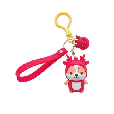 China Portable creative cute simple cartoon DIY turned squirrel cartoon couple bag car key pendant accessories for sale