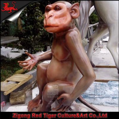 China Monkey Playground Outdoor Life Size Simulation Animal Statues For Sale for sale