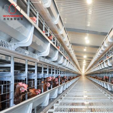 China 2022 Practical Poultry Farm Cage Customized H Type Egg Chicken Cage System With Cooling Pad for sale