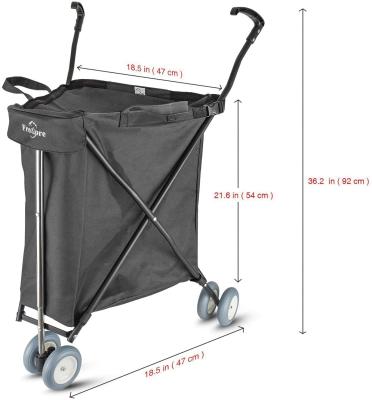 China Folding Grocery Cart With Wheels Folding Shopping Cart With Large Heavy Duty And Swivel Wheels for sale