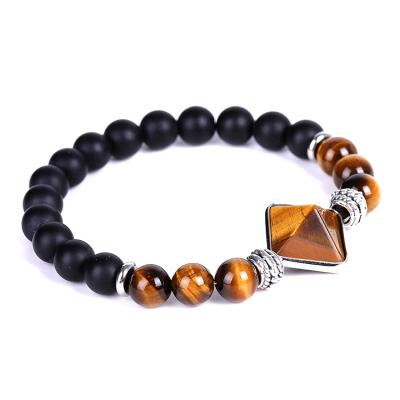 China CLASSIC Custom Latest Design Classic Beads Bracelet High Quality Handmade Volcano stone natural stone splicing finished beaded bracelet for sale