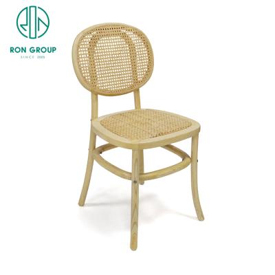 China European Style Chair Modern Solid Wood High Quality French Rattan Chairs Ballroom Living Room Dining Chairs for sale