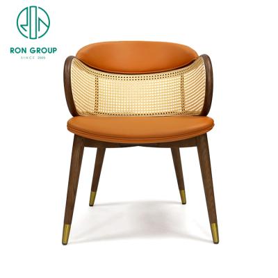 China Modern European Style Garden Chair Restaurant Rattan Chairs French Villa Living Room Dining Chairs for sale