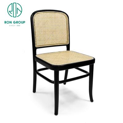 China 2021 Modern Single Style Rattan Chair New Product Bistros Chair Simple Hot Sale Outdoor French Rattan Dining Chair for sale