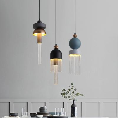 China Geovancy Indoor Fancy Metal Glass Colored Energy Saving Pendant Light for sale