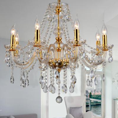 China Wholesale Residential European Style Modern Luxury Decorative Chain Crystal Chandeliers For Hotel for sale