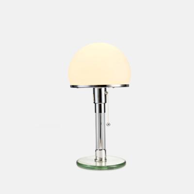 China Nordic contemporary modern indoor room decoration glass stainless steel table lamp for sale