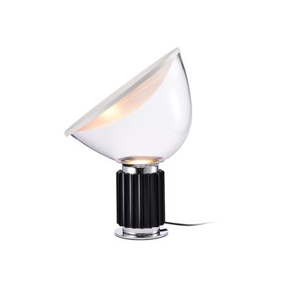 China Contemporary Nordic Italian European Modern Luxury Light Adjustable Round Black Sliver Rose Gold Metal Glass Decorate Led Table Lamp for sale