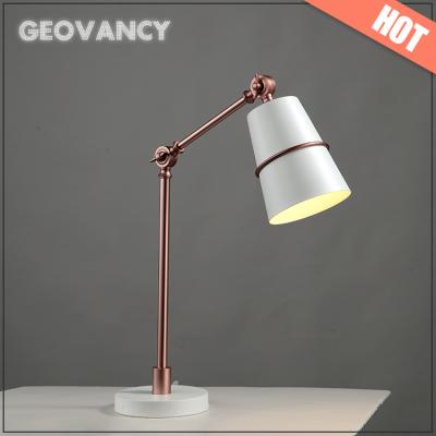 China Industrial Modern Globe Guangdong French-Italian Indoor Bedside Dinner Rheostat Lighting Iron Clip Led Desk Table Lamps For Hotel for sale