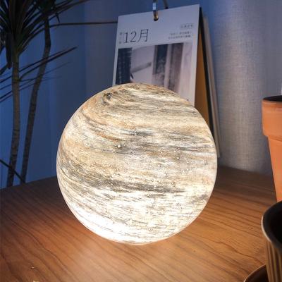 China 2021 indoor new creative birthday gift night blown glass table lamp for sale