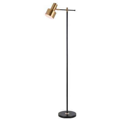 China New Design European Brass Black And White Color Brass Shade Metal Indoor Modern Floor Lamp For Home for sale