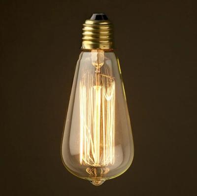 China Engry Saving Vintage Style Glass Light Bulb ST64 9W Led E27 Edison Bulb for sale