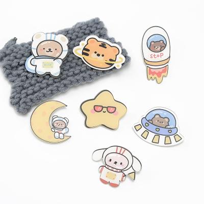 China Cloth Decoration JP Cartoon Clothes Brooches Metal Accessories Cute Insti Tide Personalized Pin Set Metal Badge Pin for sale