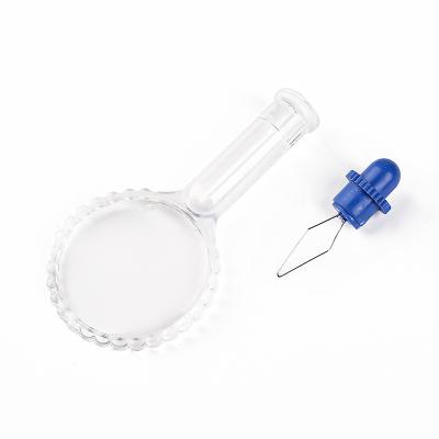 China Needle Threader JP Beading Device Wire Feeder Wig Hook Gun Adorning Needle Threader with Magnifier Function for sale