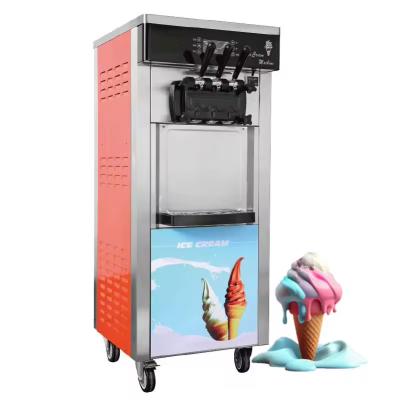 China 2200 Soft Serve Ice Cream Machine 3 Flavors 20-28 L/H Automatic Frozen Yogurt Maker for Commercial Sale for sale